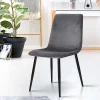 4 Evolve Modern Dining Chairs in Soft Velvet Fabric