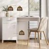 Evolve Office Wooden Storage Computer Desk-FURNI-G-DESK-100-WH