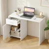 Evolve Office Wooden Storage Computer Desk-FURNI-G-DESK-100-WH