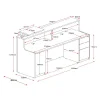 Urban Premium New Driftwood Wrapped Feature Panel Reception Counter-dimensions
