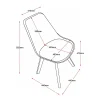 Zyra Chair with Timber Legs-dimensions