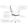 Aqua Ergonomic Office Task Chair Posture Correct Lumbar Back Support