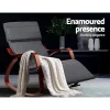Evolve Fabric Rocking Armchair with Adjustable Footrest