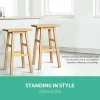 Evolve Wooden Backless Stool