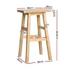 Evolve Wooden Backless Stool-dimension