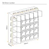 Mobile Phone Locker-30 Door Locker-Line Drawing
