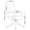 Cruz Executive Aluminium Base Office Chair-High Back