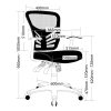 Yarra Mesh Back Office Task Chair in Black-dimension