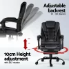 Evolve Electric Massage Office Recliner with Footrest MOC-9MJ-2P-BK
