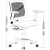 Vesta Mesh Back Office Visitor Task Meeting Chair-dimension