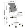 Vesta Mesh Back Office Visitor Task Meeting Chair-dimension