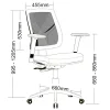 Vesta Mesh Back Office Visitor Task Meeting Chair-dimension