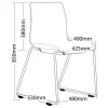 Pod Sled Base Padded Office Education Purpose Chair-dimension