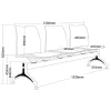 Vinn Beam 3 Seating-Dimension