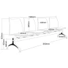 Vinn Beam 4 Seating-Dimension