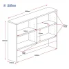 Fusion Overhead Desk Storage Adjustable Shelf Hutch 1500mm-dimensions