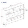 Fusion Overhead Desk Storage Adjustable Shelf Hutch 1800mm-dimensions