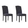 Dansk High Back Office Cafe Dining Chairs Set of 2-UPHO-C-DIN-1026-GYX2