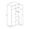Fusion Lockable Stationary Cupboard-dimensions
