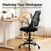 Evolve Drafting Stool Office Mesh Back Height Adjustable Chair