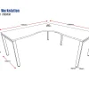 Deluxe Serenity Profile Legs 1 Person Single Sided Corner Workstation-1800mmx1800mm