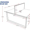 Deluxe Serenity Straight Double Sided 1200mm-2 Person Workstation with Screen-Loop Leg-Line Draw