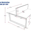 Deluxe Serenity Straight Double Sided 1800mm-2 Person Workstation with Screen-Loop Leg-Line Draw