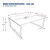 Deluxe Serenity Straight Double Sided Workstation 1800mm per person-Loop Leg-dimensions