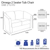 Omega Tub Chair Double Seater-Dimension