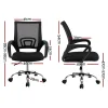 Cody Mesh Back Chair-dimension
