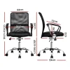 Mesh Mid Back Black Executive Office Chair OCHAIR-G-8009L-BK