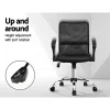 Mesh Mid Back Black Executive Office Chair OCHAIR-G-8009L-BK