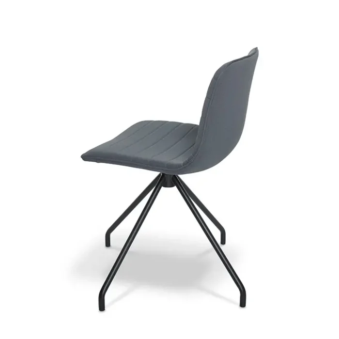 Smooth 4-Leg Padded Upholstery European Visitor Chair-Back Slanted View