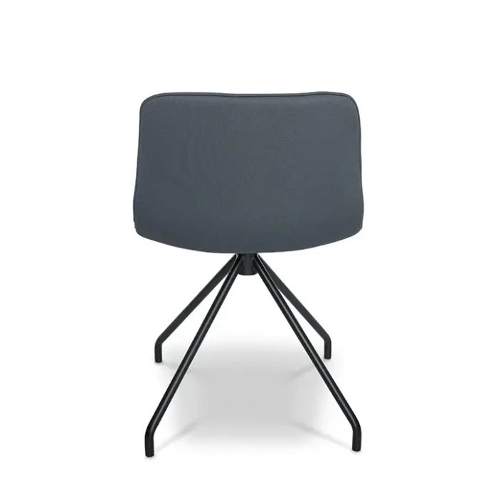 Smooth 4-Leg Padded Upholstery European Visitor Chair-Back View