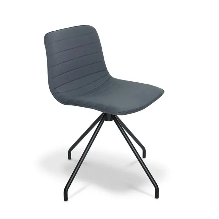 Smooth 4-Leg Padded Upholstery European Visitor Chair-Front Slanted View