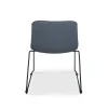 Smooth Sled Base Padded Upholstery European Visitor Chair-Back View
