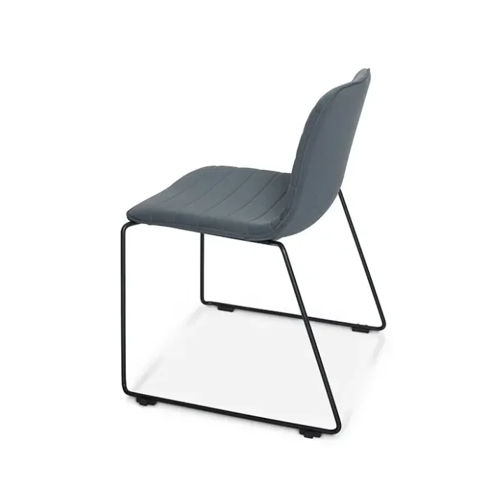 Smooth Sled Base Padded Upholstery European Visitor-Left Side View