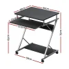 Evolve Metal Pull Out Table Desk - Black-dimension