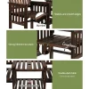 Harmony Outdoor Wooden Bench Chair Table – Charcoal