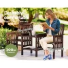 Harmony Outdoor Wooden Bench Chair Table – Charcoal