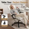 8 Point PU Leather Reclining Massage Executive Office Chair White-MOC-09M-WH