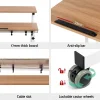 Mobile Twin Laptop Desk Light Wood
