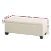 Evolve Large Fabric Storage Ottoman – Beige-OTM-L2-LINEN-BEIGE