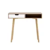 Office Home Wood Computer Desk with Drawers in Natural