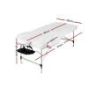 3 Fold Portable Massage Table Aluminium Construction Black