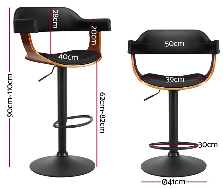 Evolve Wooden Bar Stool-BA-TW-8006B-BK