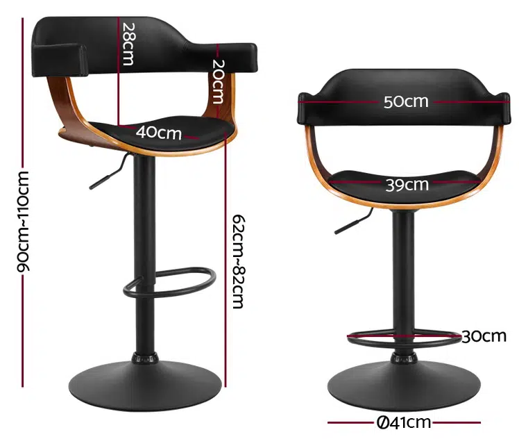 Evolve Wooden Bar Stool-BA-TW-8006B-BK