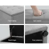 Evolve Storage Ottoman-OTM-L140-GY-AB