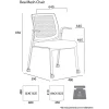 Rea Mesh Back Office Chair With Arms-dimension