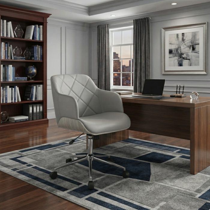 Evolve Wooden Office Chair Computer PU Leather Desk Chairs Executive Black Wood OCHAIR-BS-5639-BK